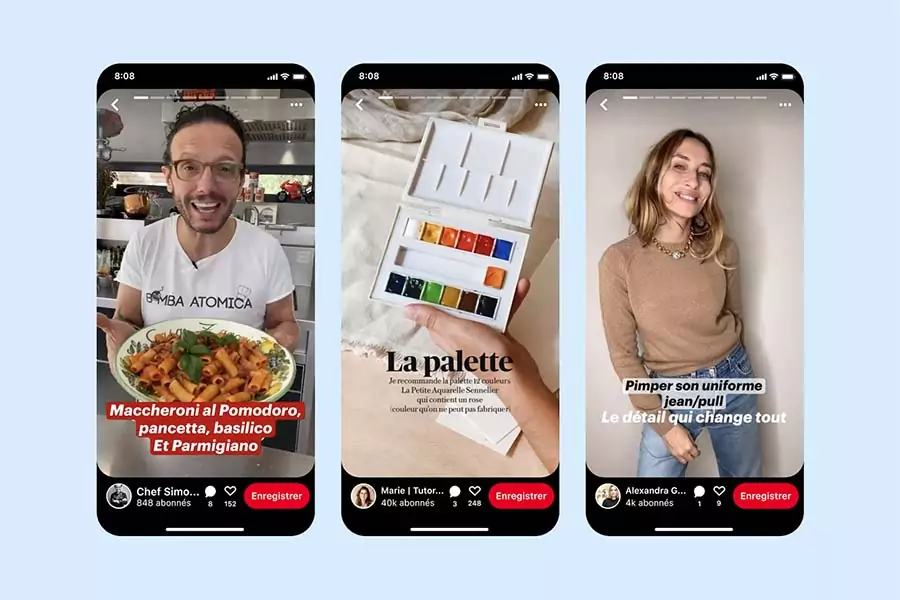 Pinterest : lancement des épingles story enFran